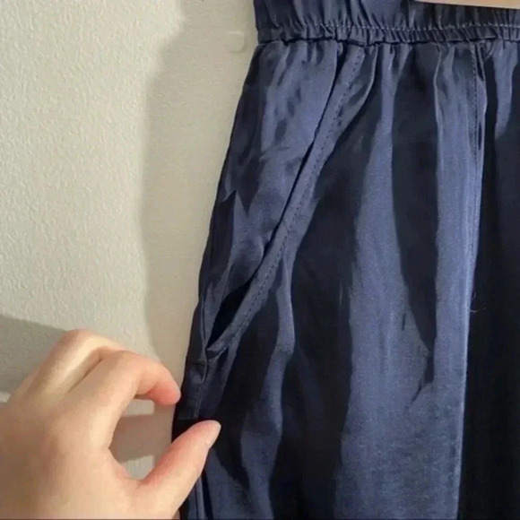 young fabulous & broke satin navy blue joggers Large NWOT - Picture 6 of 7